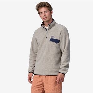 Patagonia Synchilla Snap-T Fleece Pullover Tan Beige Size S